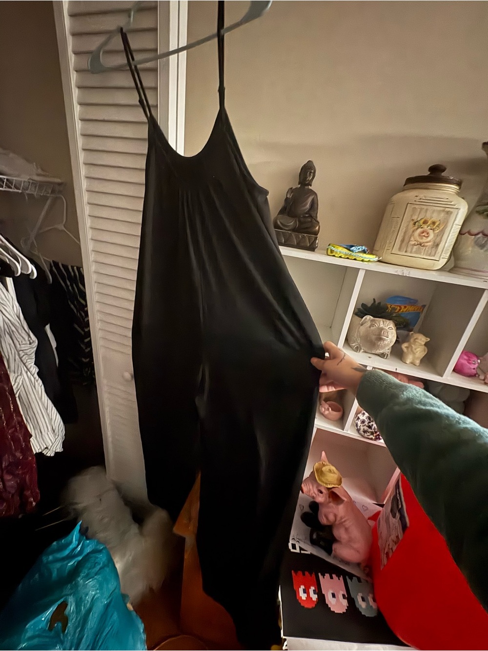 Black Stretchy soft jumper - Spaghetti Strap